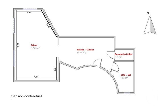 Appartement T1 à vendre - 1 pièce - 38.78 m2 - PARIS - 75020 - ILE-DE-FRANCE - Century 21 Gambetta Immobilier