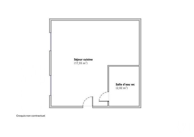 Appartement Studio à vendre - 1 pièce - 19.57 m2 - PARIS - 75020 - ILE-DE-FRANCE - Century 21 Gambetta Immobilier