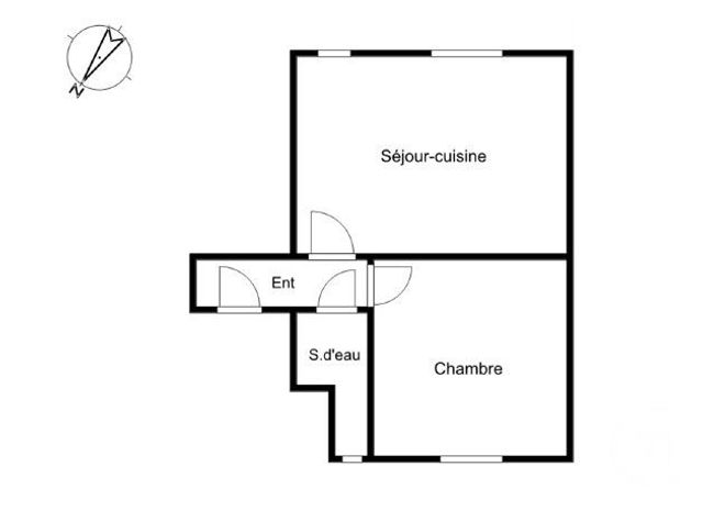 Appartement F2 à vendre - 2 pièces - 27.29 m2 - PARIS - 75020 - ILE-DE-FRANCE - Century 21 Gambetta Immobilier