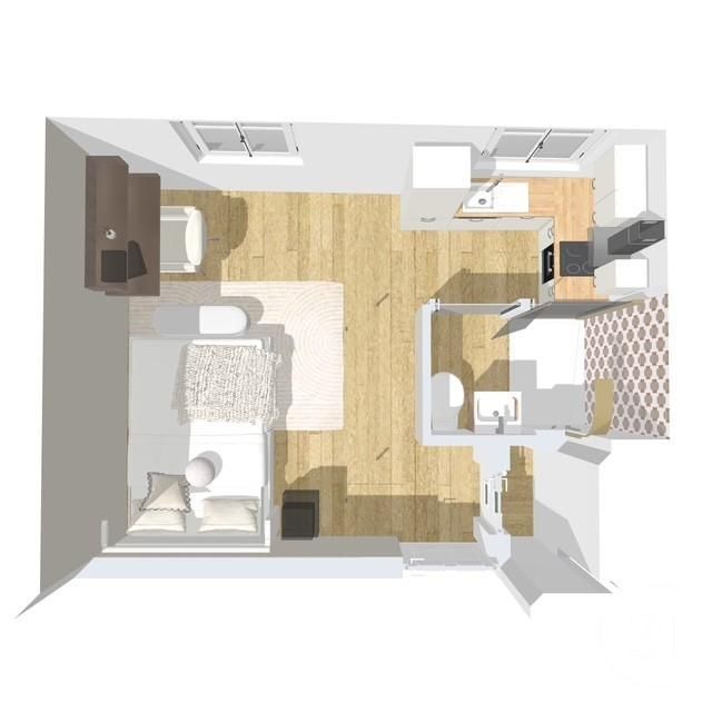 Appartement F1 à vendre - 1 pièce - 18.03 m2 - PARIS - 75020 - ILE-DE-FRANCE - Century 21 Gambetta Immobilier