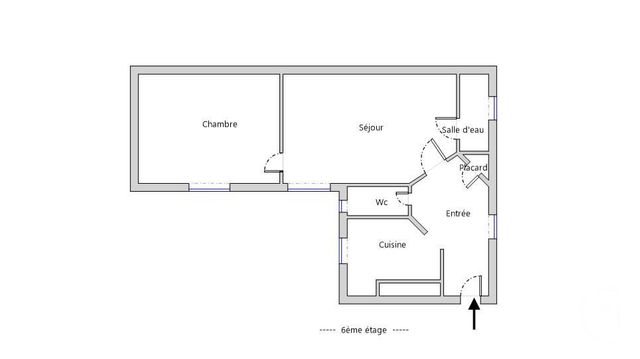 Appartement F2 à vendre - 2 pièces - 41.0 m2 - PARIS - 75020 - ILE-DE-FRANCE - Century 21 Gambetta Immobilier