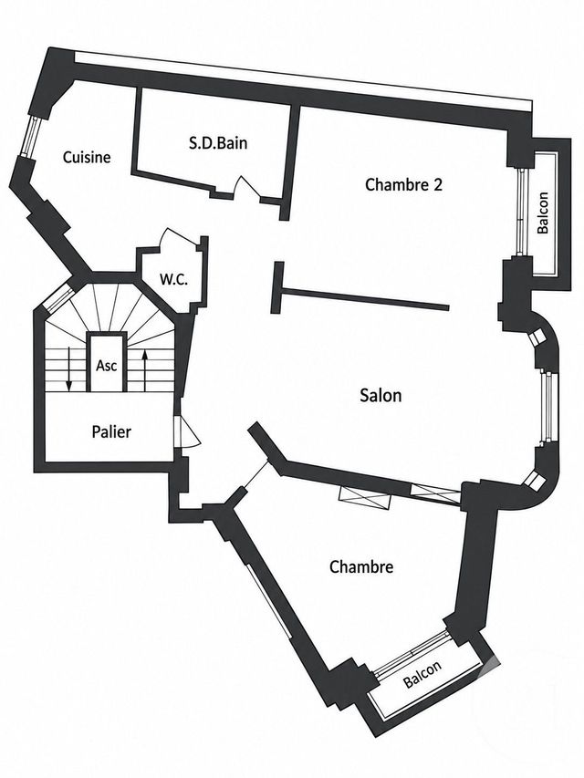 Appartement F3 à vendre - 3 pièces - 67.72 m2 - PARIS - 75020 - ILE-DE-FRANCE - Century 21 Gambetta Immobilier